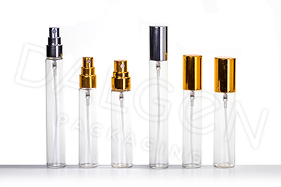 PERFUME VIALS WITH SPRAYS AND CAPS
