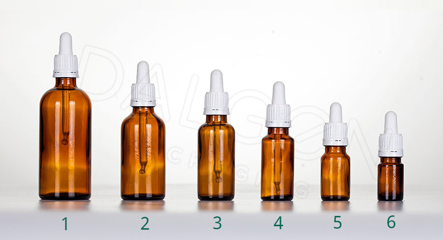 HOMEOPATHIC BOTTLES - WHITE PIPETTES