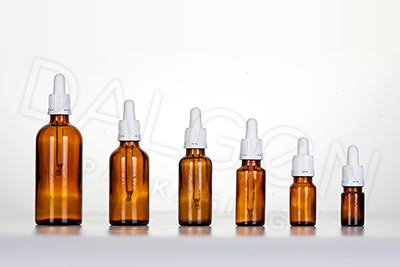 GLASS HOMEOPATHIC BOTTLES - WHITE PIPETTES