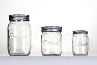 GLASS PRESERVE JARS