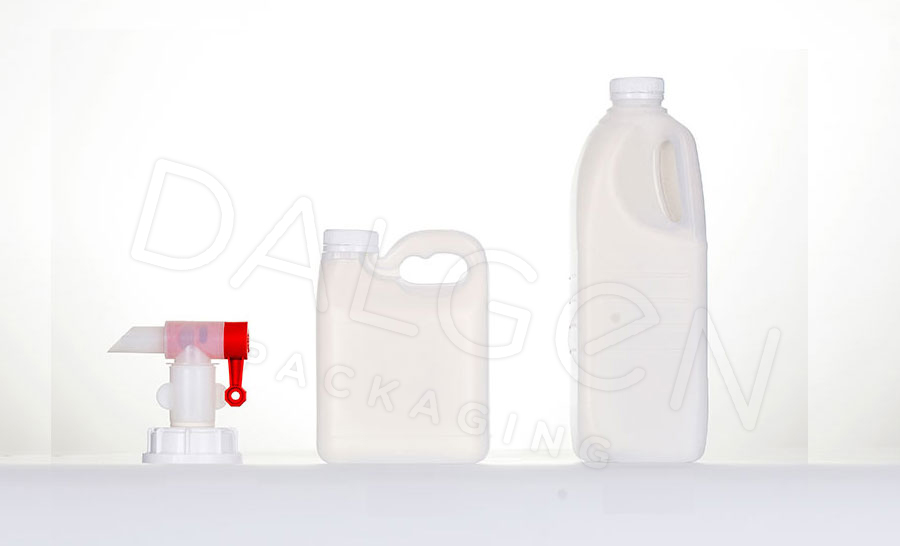 SMALL JERRY CAN, TAP CAP & DAIRY BOTTLES